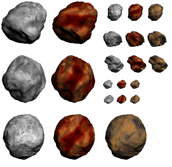 asteroids breaking down sprites